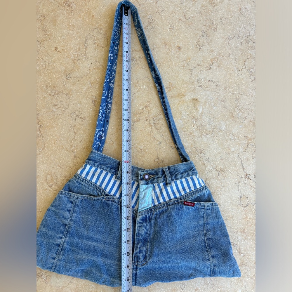 blue jean handmade purse